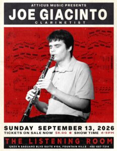 Clarinetist Joe Giacinto Performs at The Listening Room